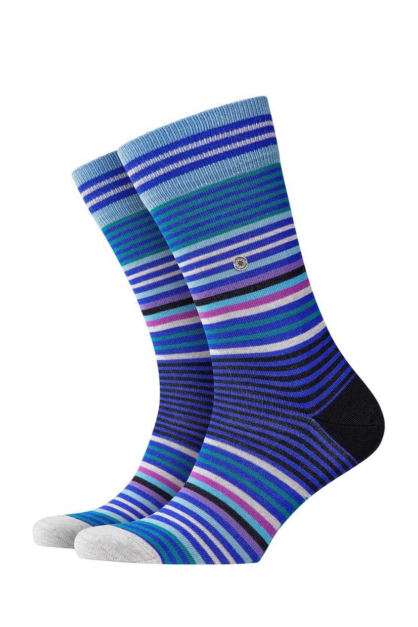 фото Синие хлопковые носки stripe burlington