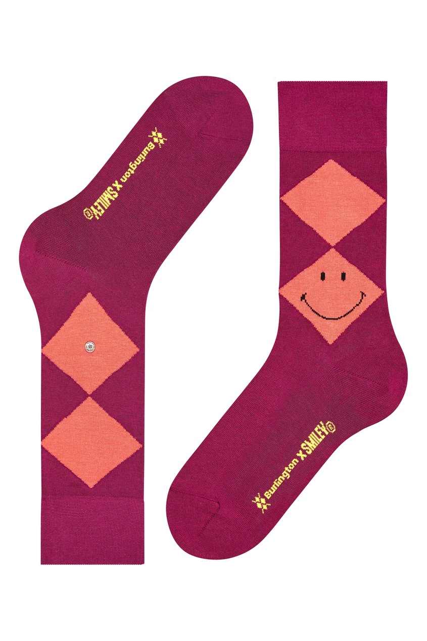 фото Фиолетовые носки smiley argyle burlington