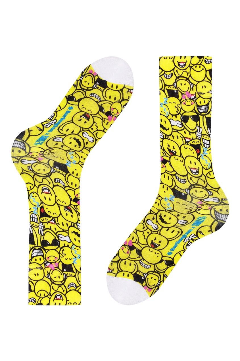 фото Ярко-желтые носки smiley burlington