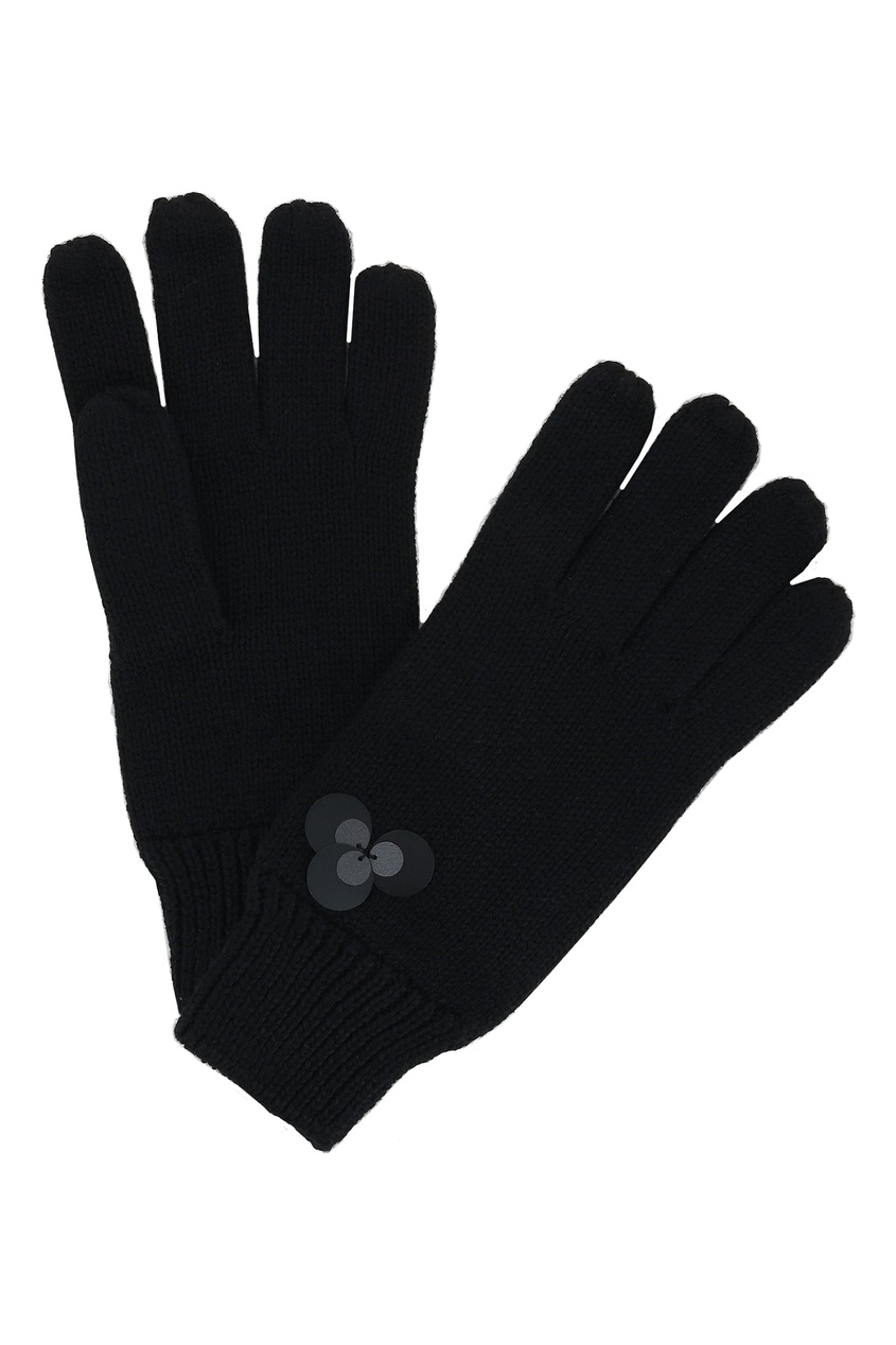 фото Черные перчатки с декором из пайеток liu jo