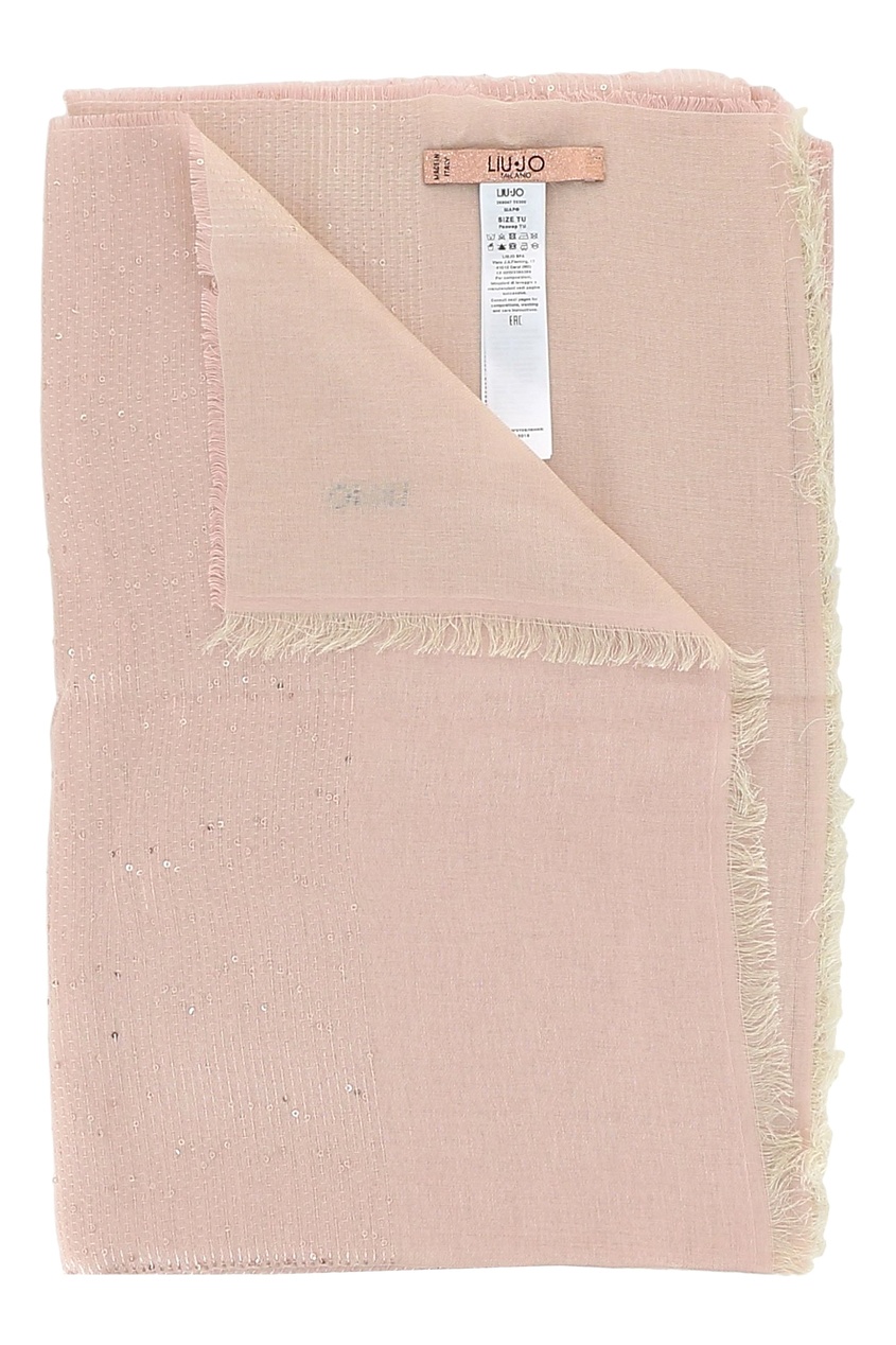 фото Розовый шарф с пайетками liu jo