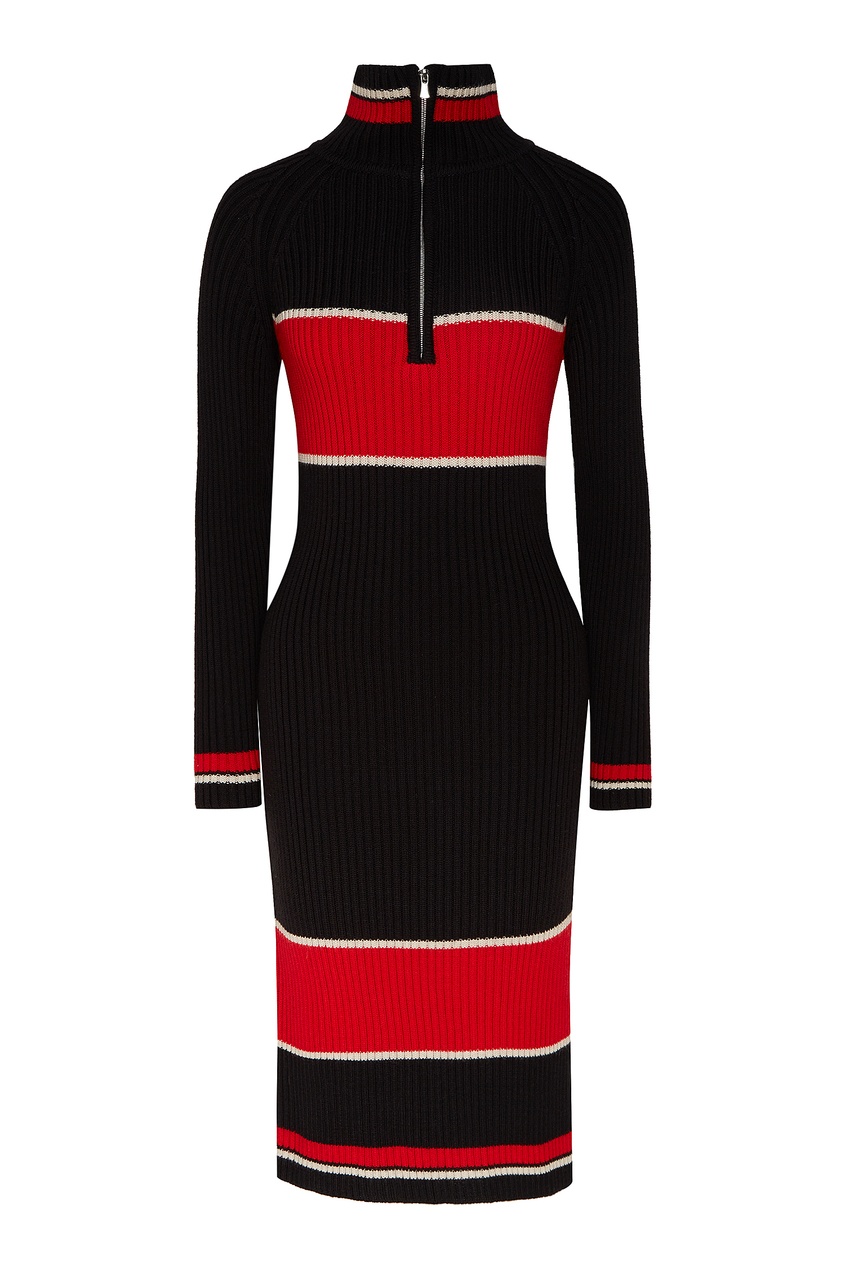 фото Бело-красно-черное спортивное платье laroom