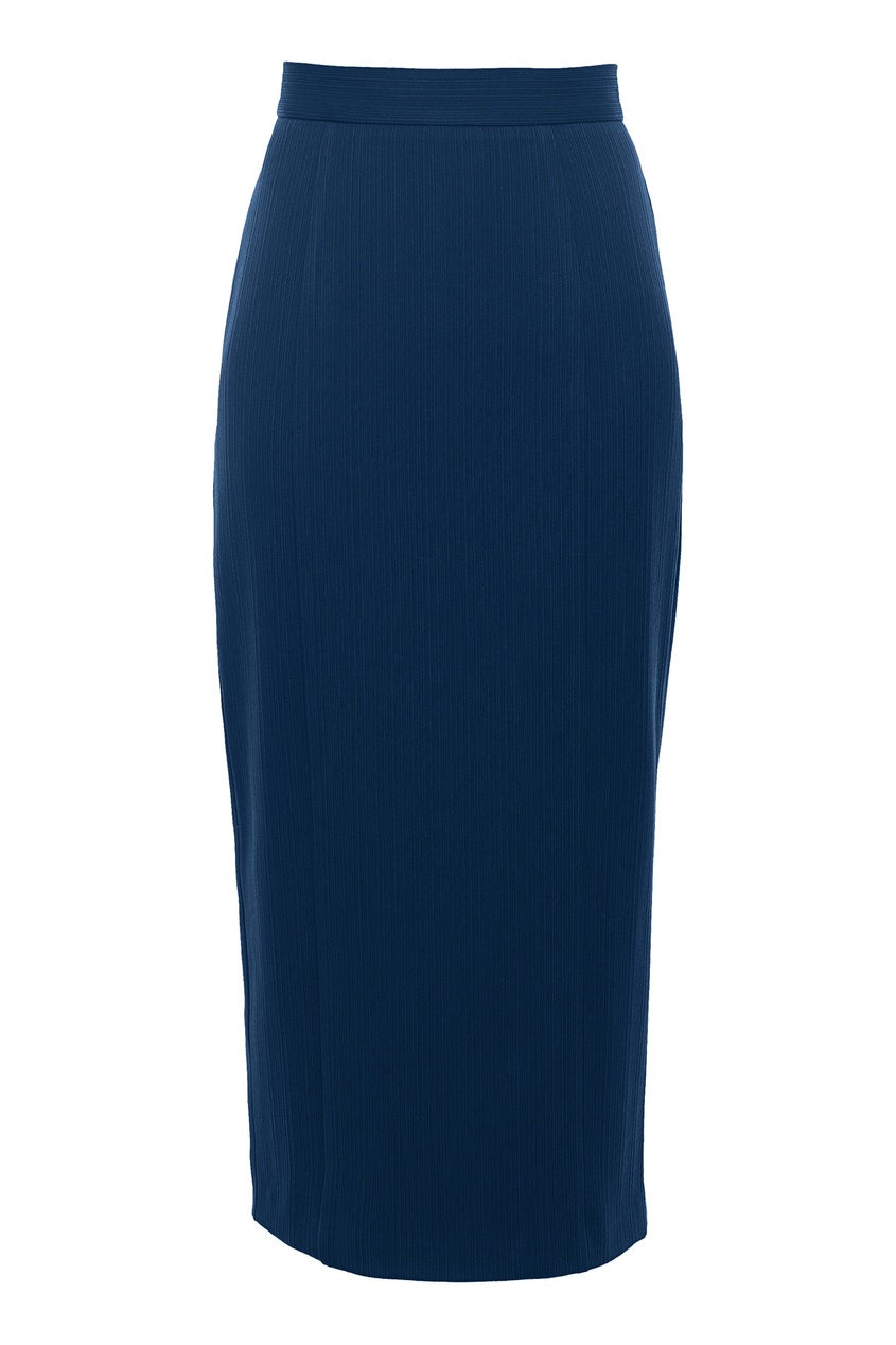 фото Синяя юбка миди ksenia kams