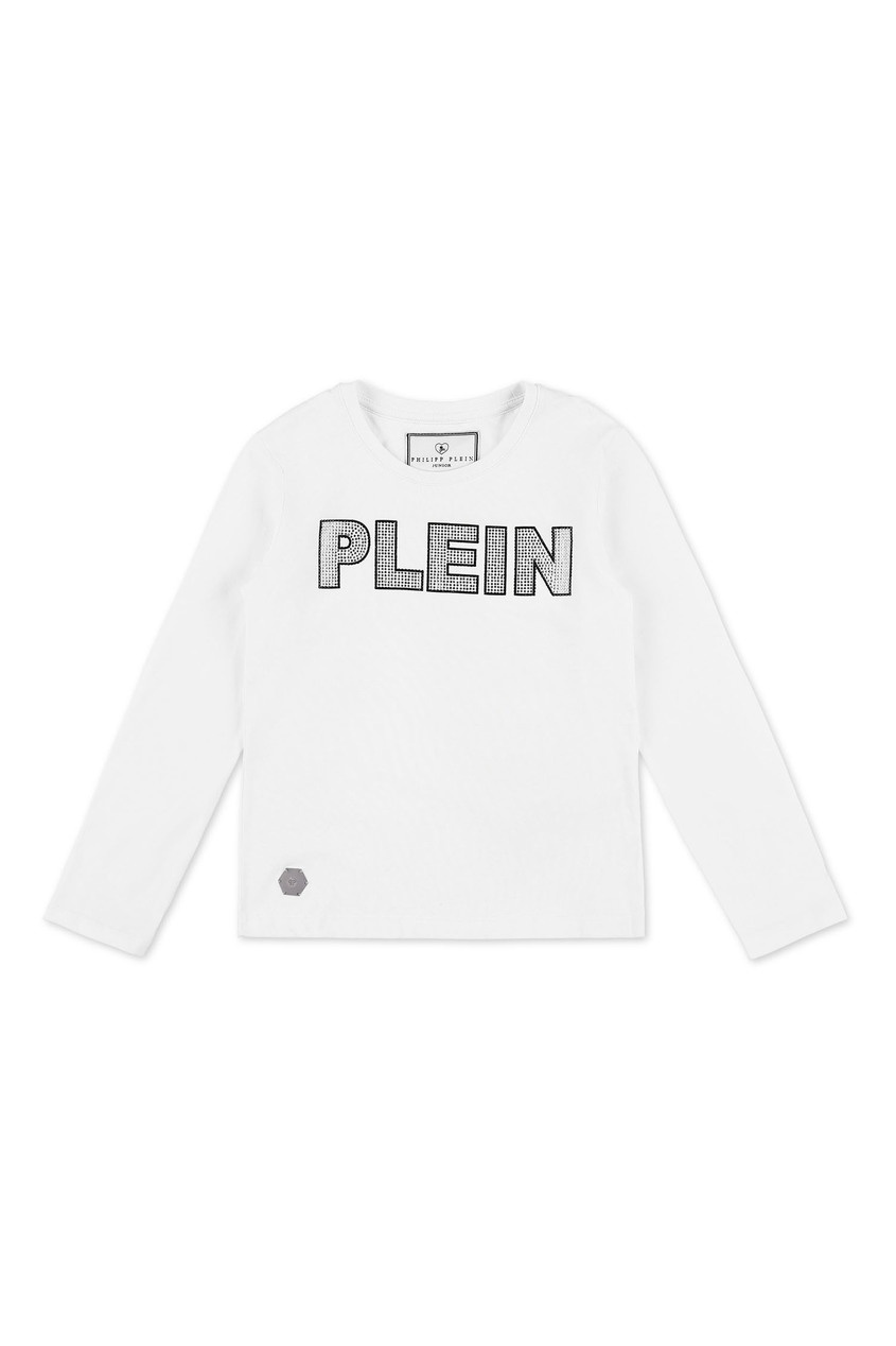 фото Белая футболка с длинным рукавом philipp plein kids