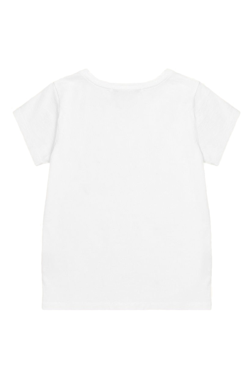 фото Белая футболка с рисунком bonpoint