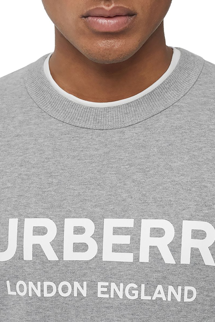 фото Серый свитшот с логотипом Burberry