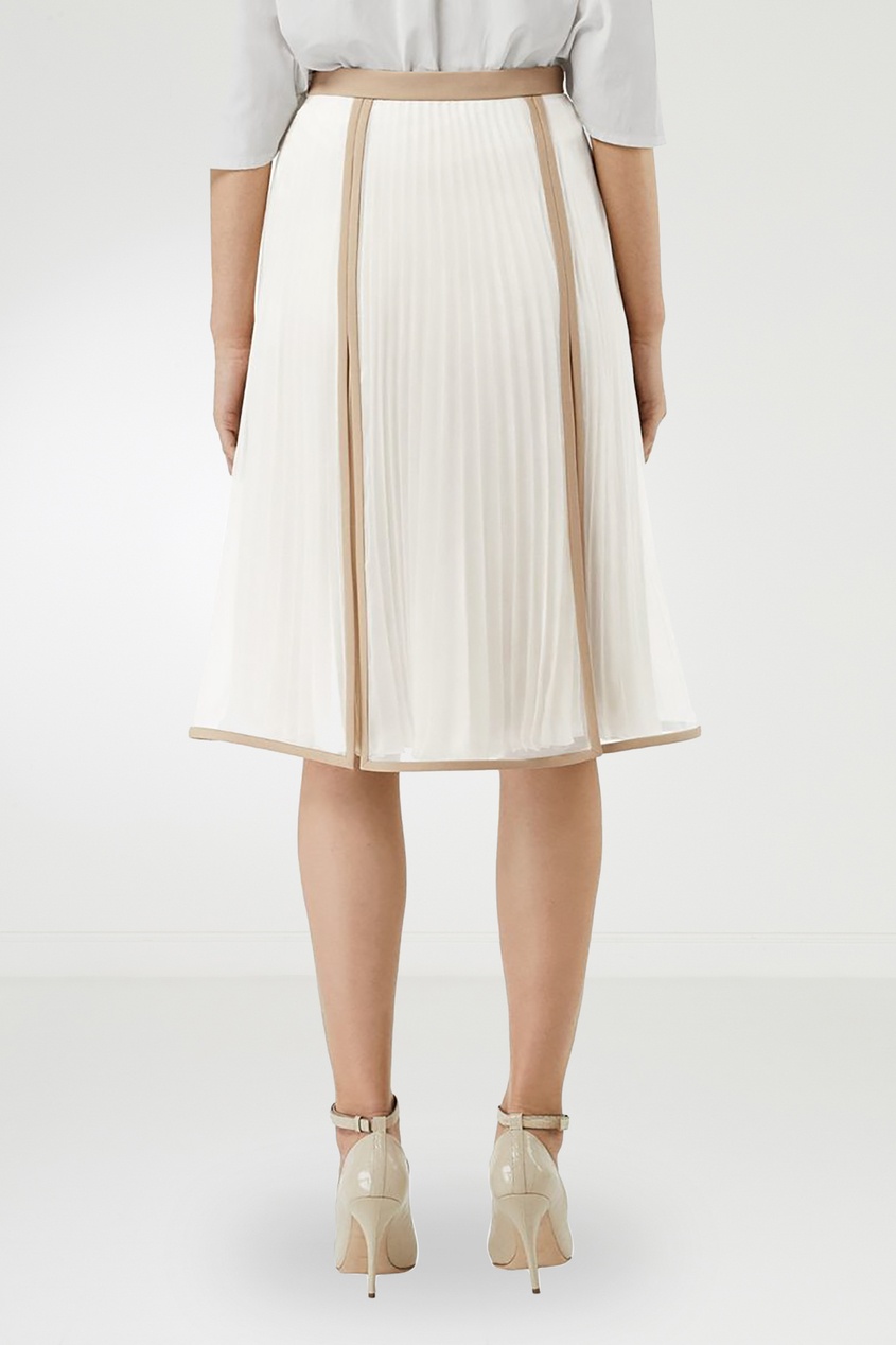 фото Кремовая плиссированная юбка burberry