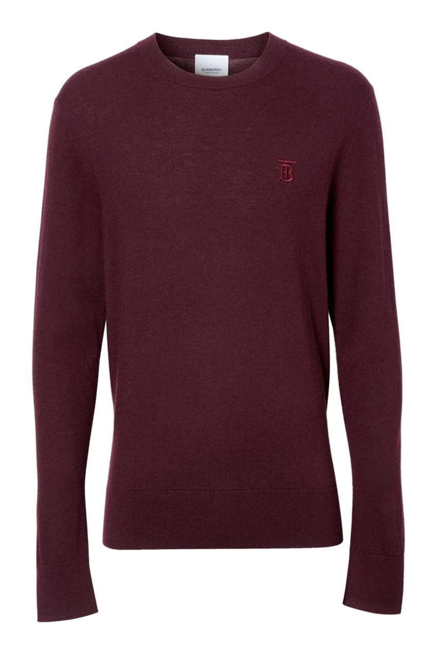 фото Бордовый кашемировый пуловер Burberry
