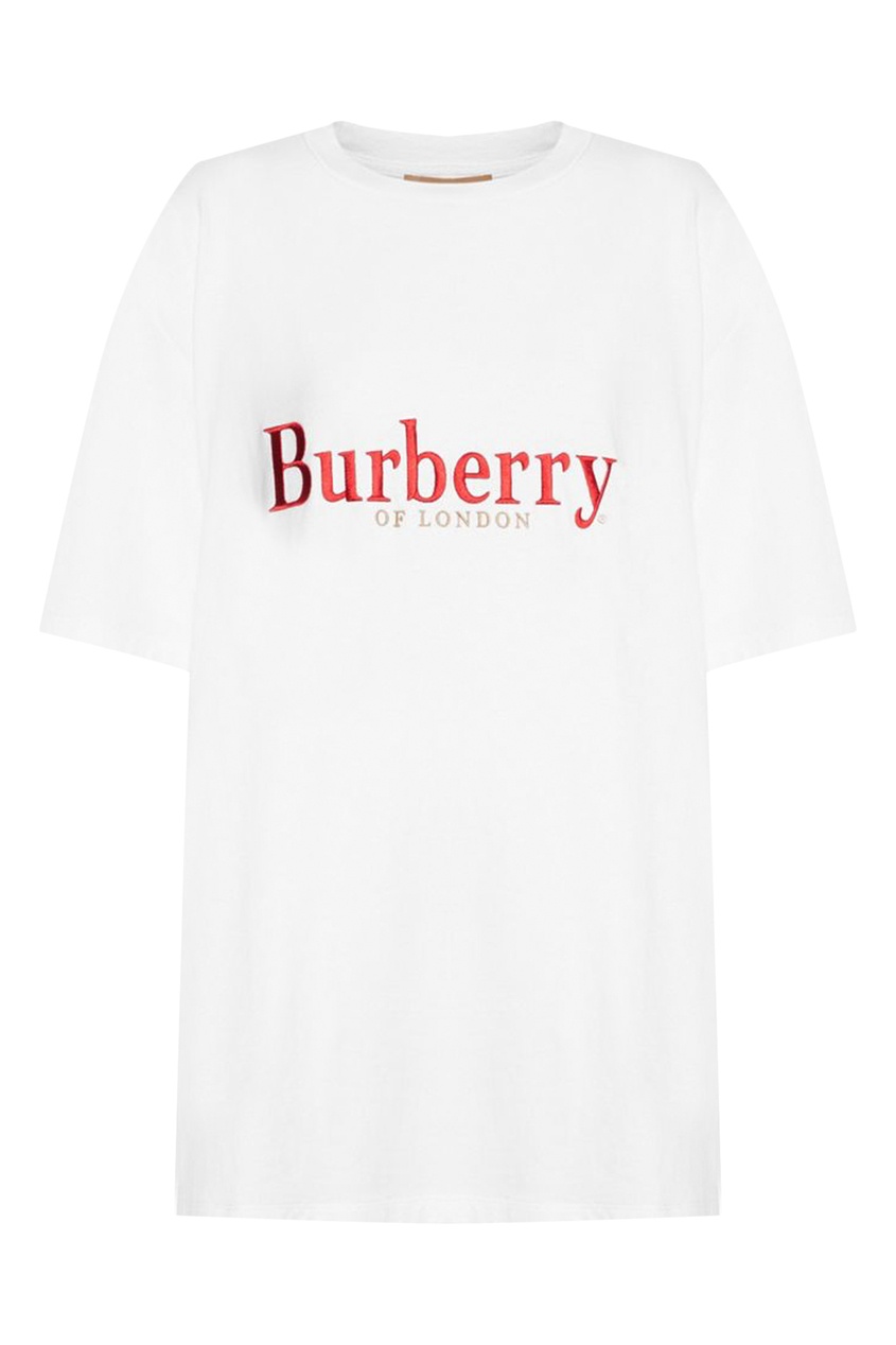 фото Белая футболка с логотипом Burberry