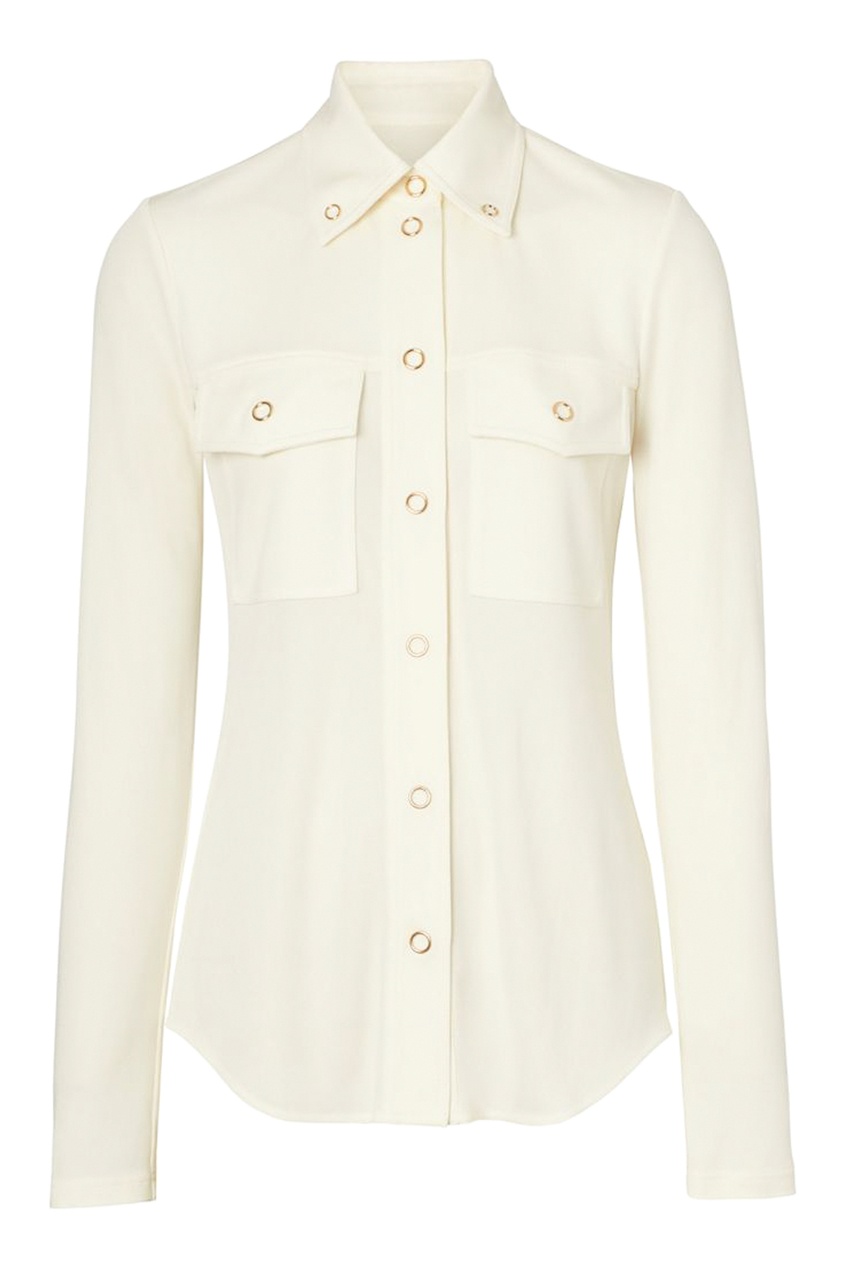 фото Белая блуза на кнопках Burberry