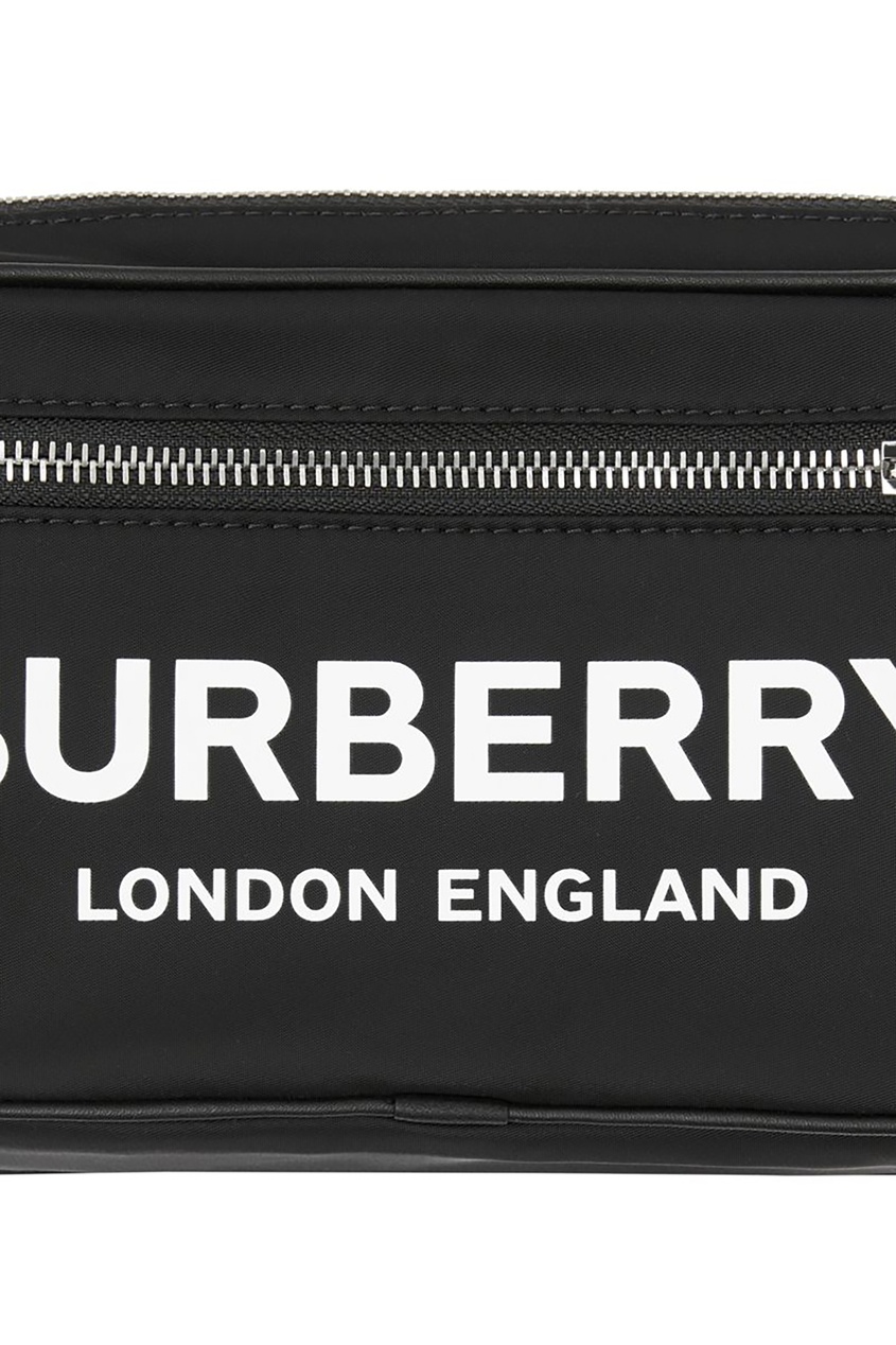 фото Поясная сумка logo print из текстиля burberry