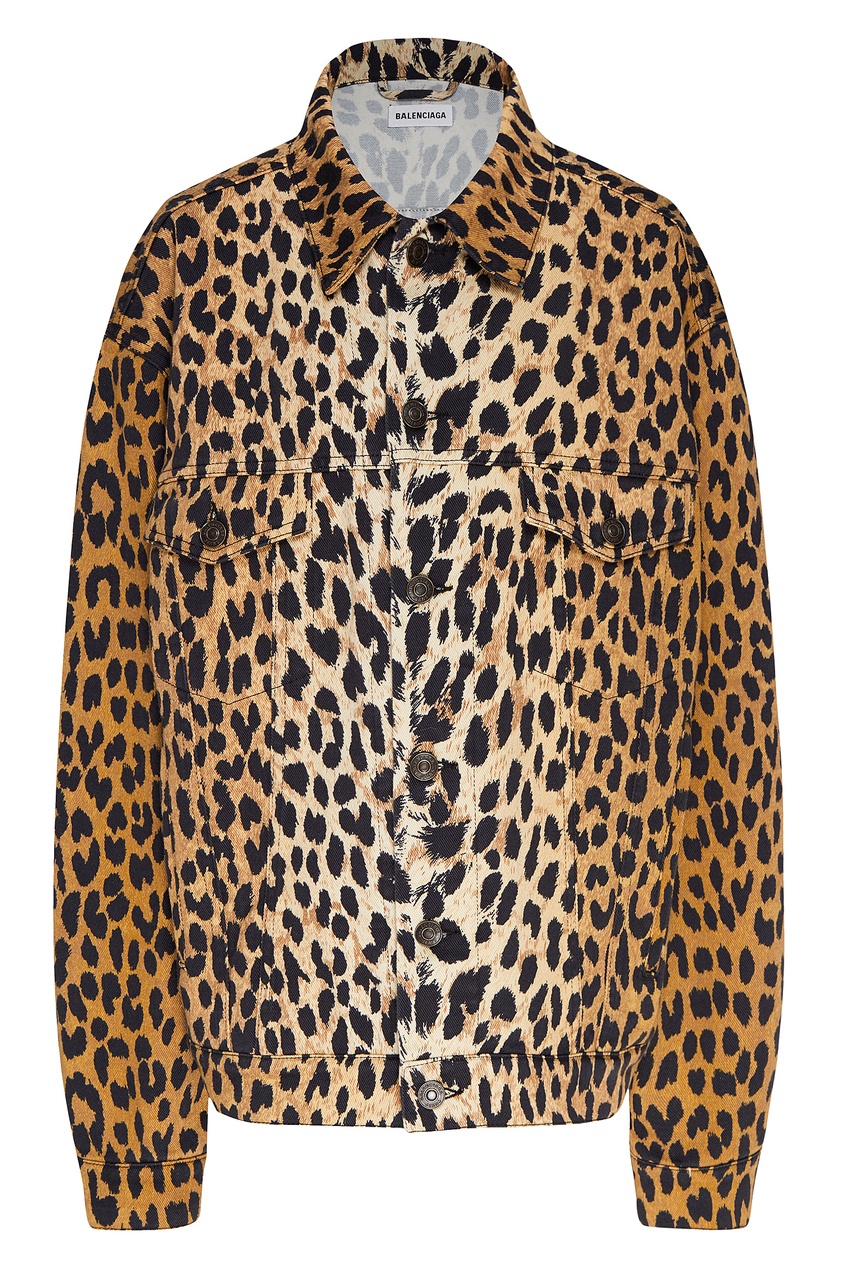 фото Леопардовая куртка из хлопкового тика balenciaga