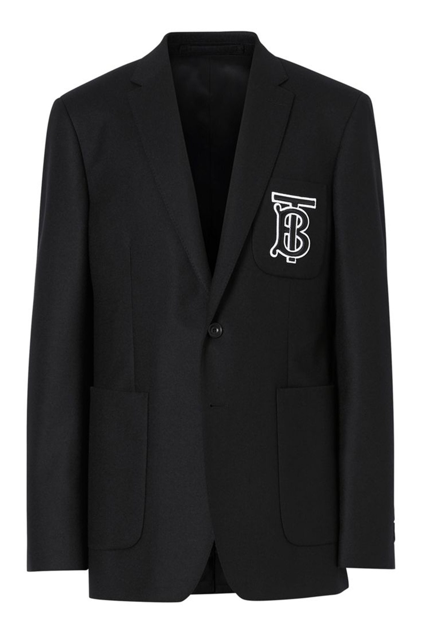 

Черный пиджак с монограммой