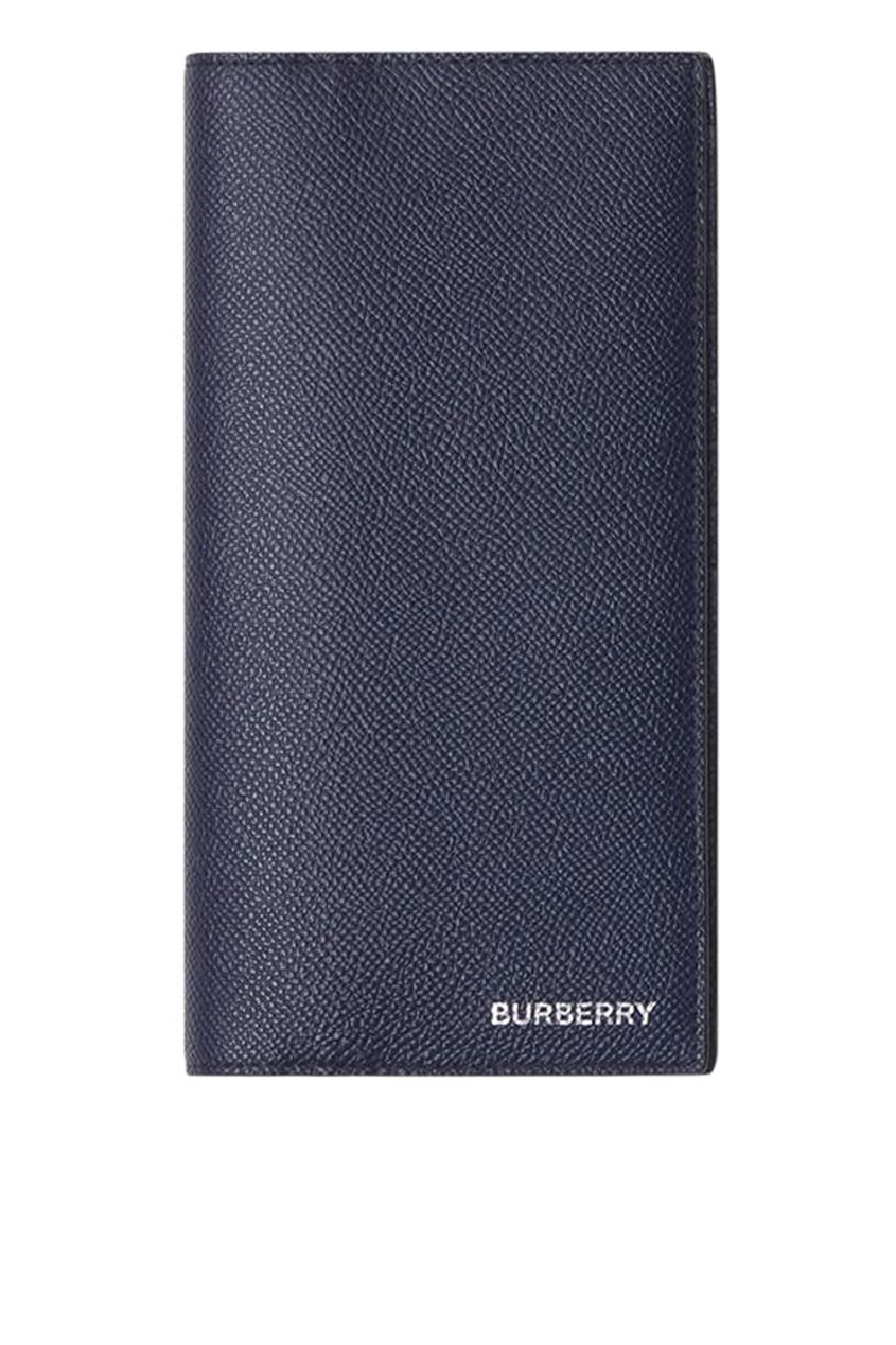 фото Синий кожаный фуляр для карт Burberry