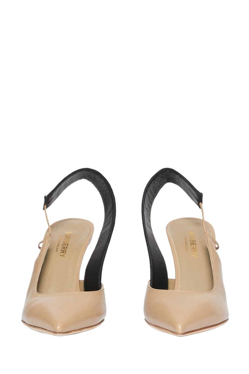 фото Бежевые туфли с эластичной лентой Burberry