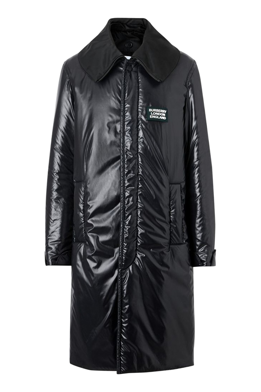 фото Утепленное пальто черного цвета Burberry