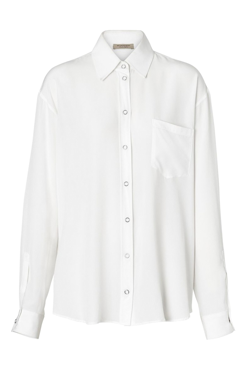 фото Свободная рубашка белого цвета Burberry