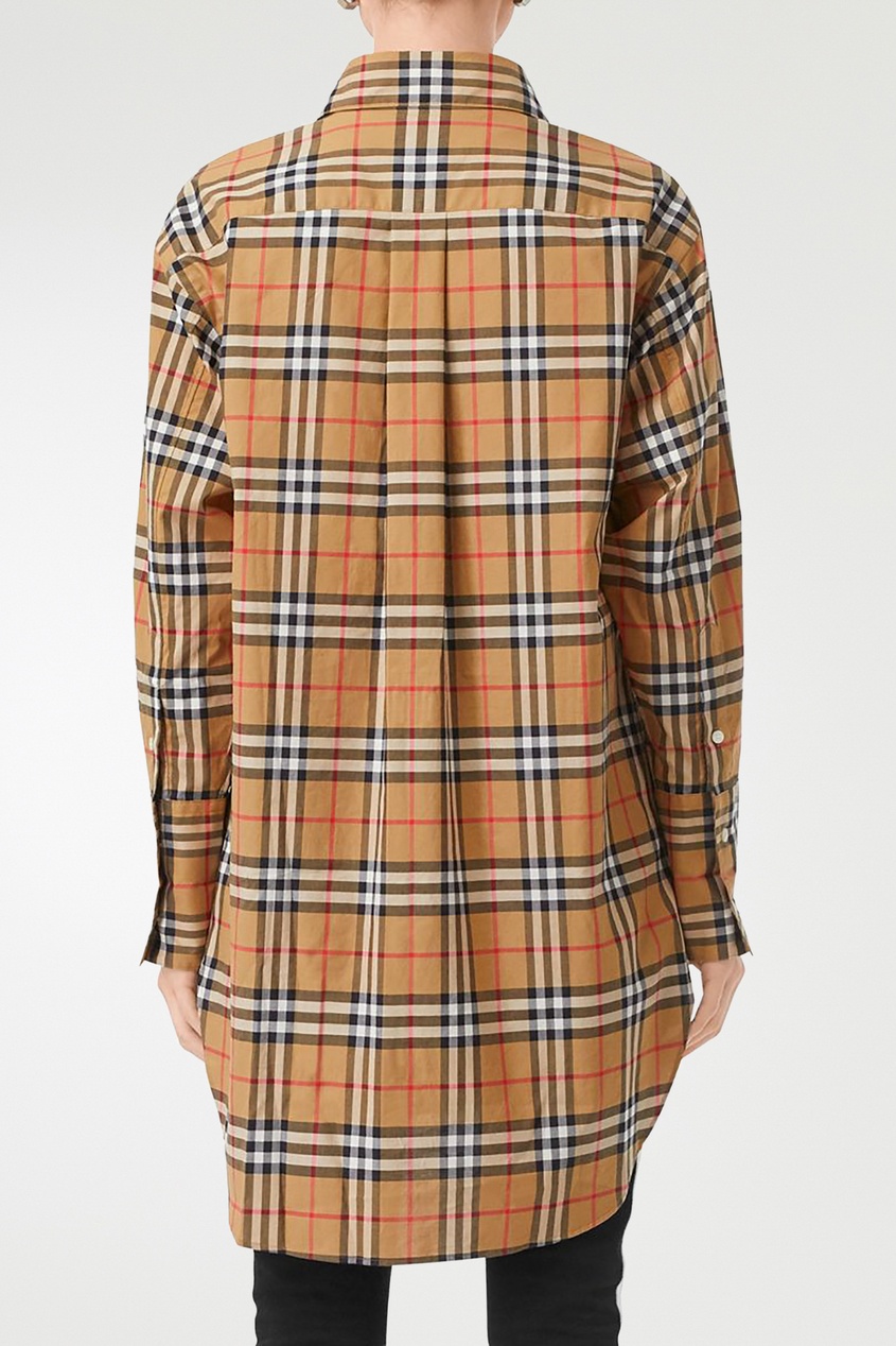 фото Удлиненная рубашка в клетку vintage check burberry