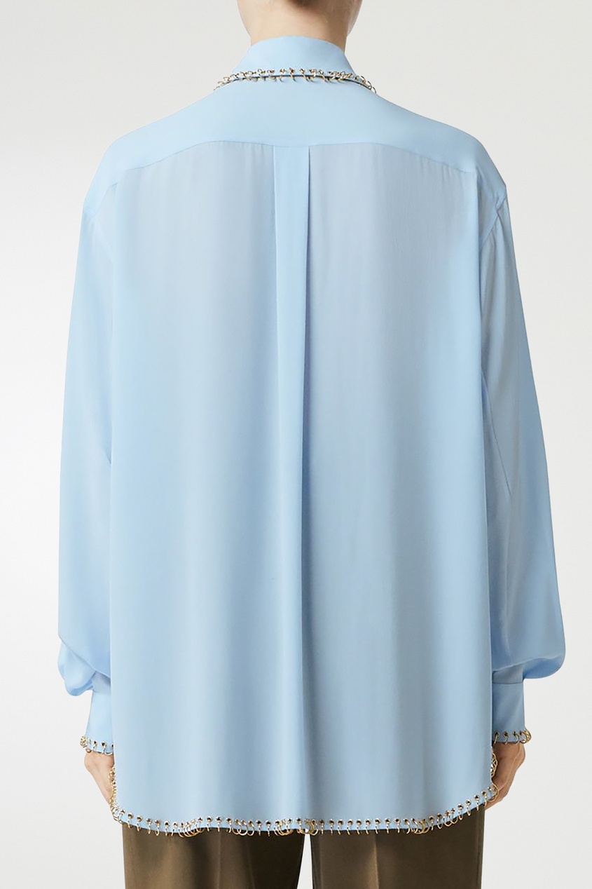 фото Голубая блуза с кольцами burberry