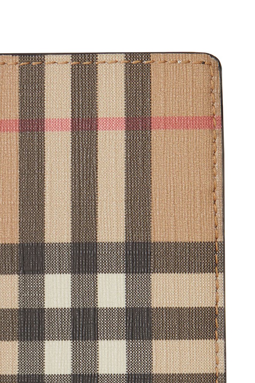 фото Складной кошелек из хлопка в клетку vintage check burberry