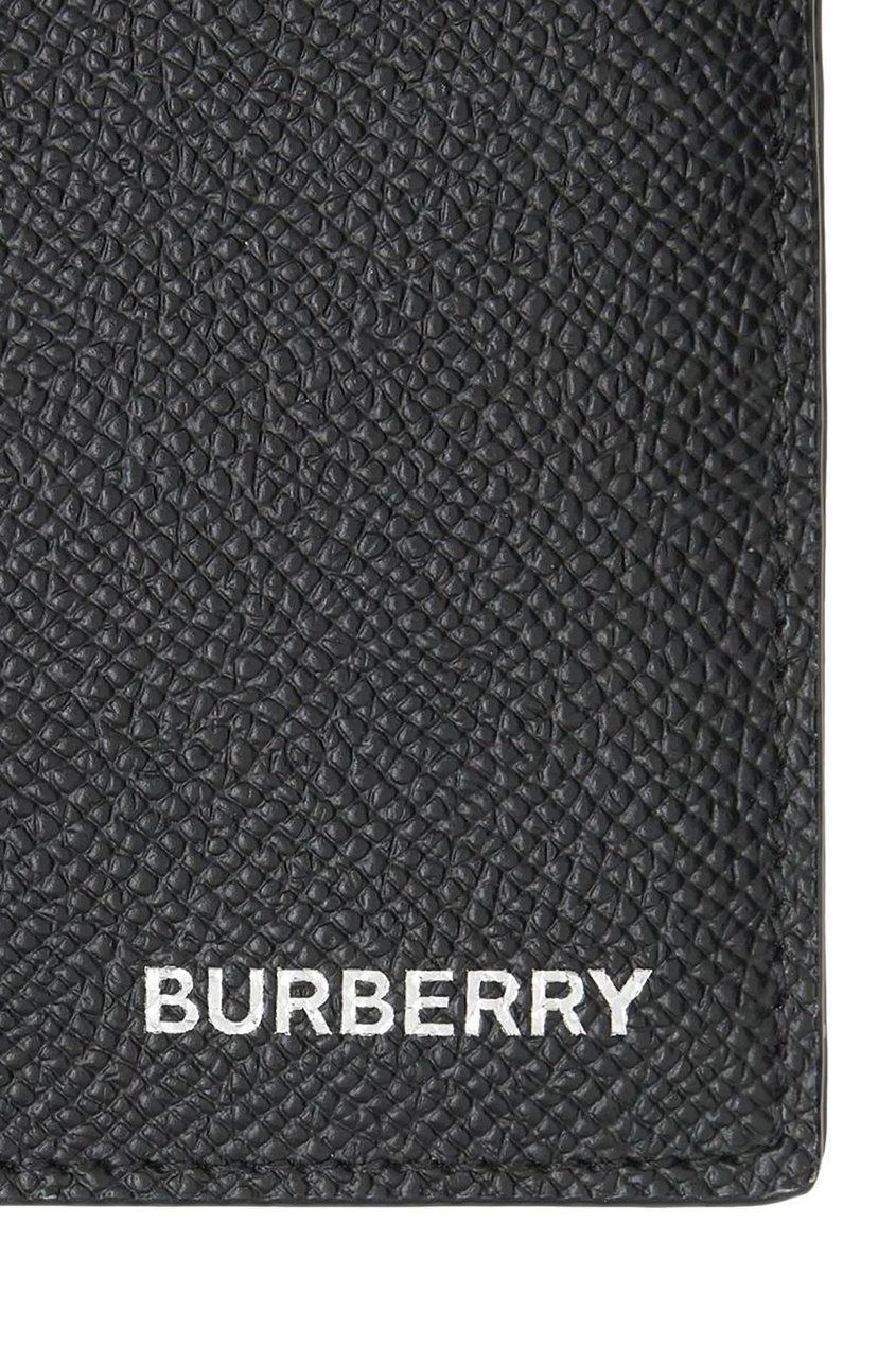 фото Черный кошелек с картхолдером burberry