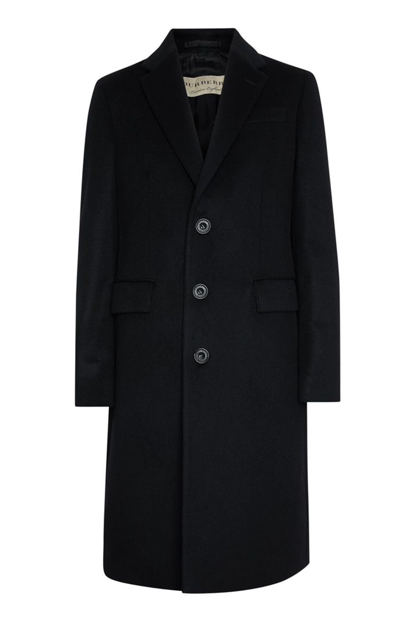 фото Шерстяное пальто черного цвета Burberry