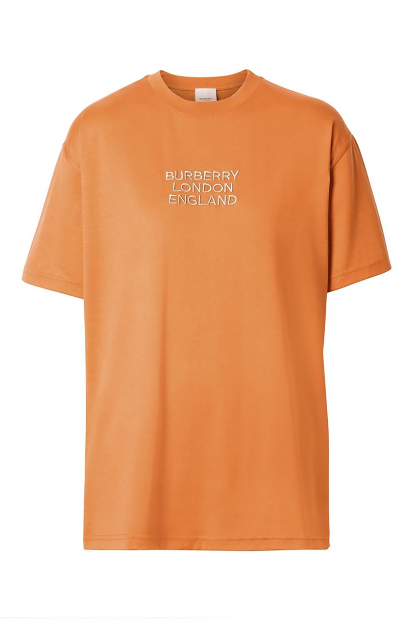 фото Оранжевая футболка оверсайз Burberry