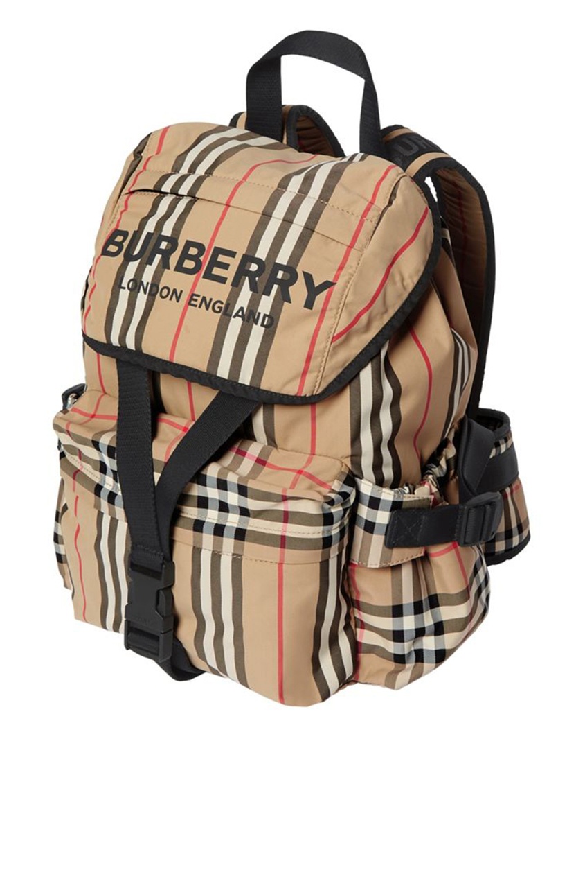 фото Бежевый рюкзак в полоску Burberry