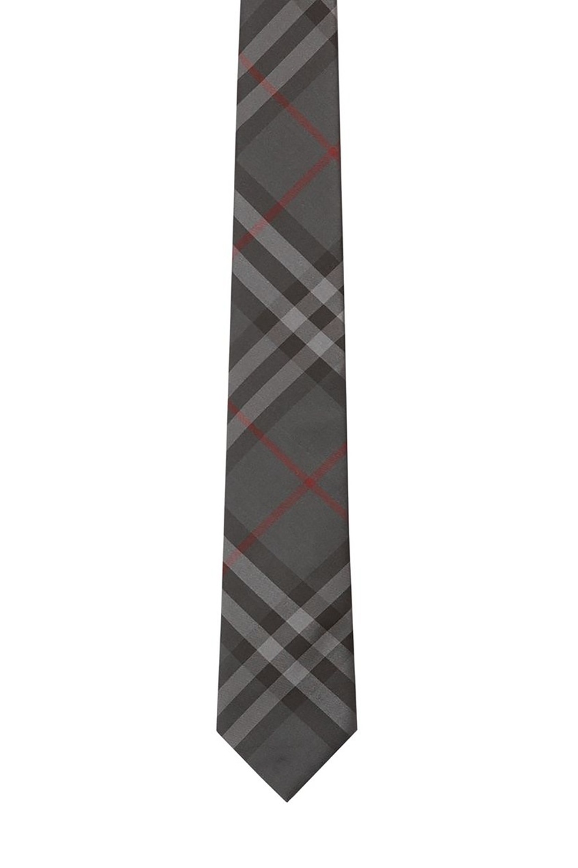 

Серый галстук в клетку, Черный, Серый галстук в клетку