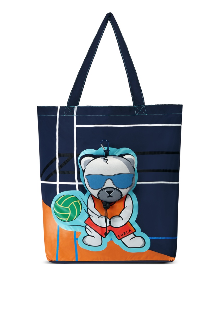 фото Складная синяя сумка с рисунком Ulisse Furla