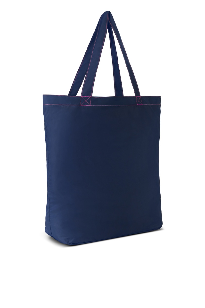 фото Складная синяя сумка с принтом ulisse furla