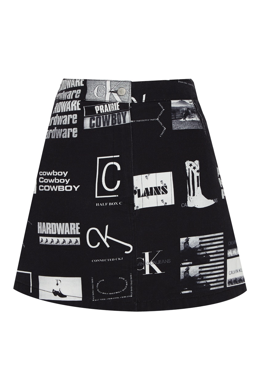 фото Короткая юбка с принтом Calvin klein