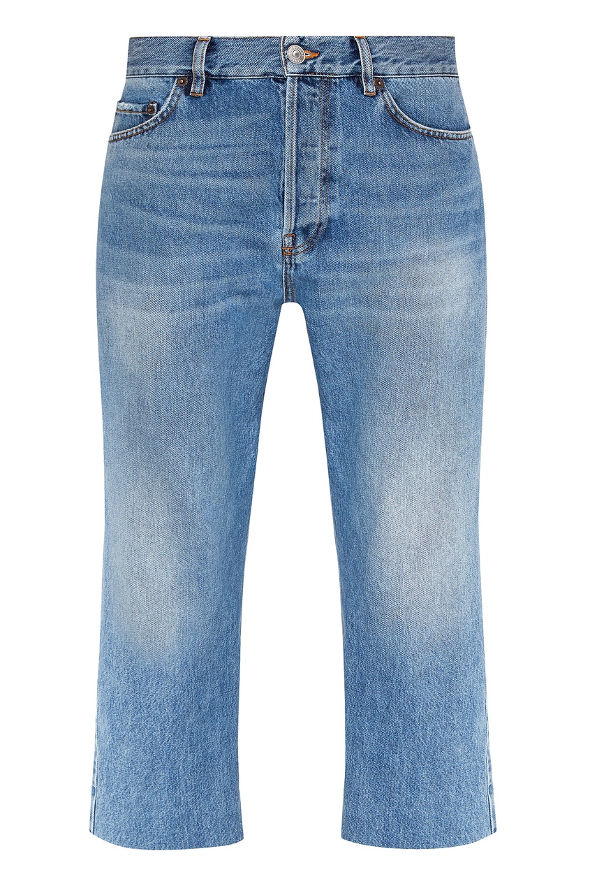 фото Укороченные джинсы голубого цвета Balenciaga man