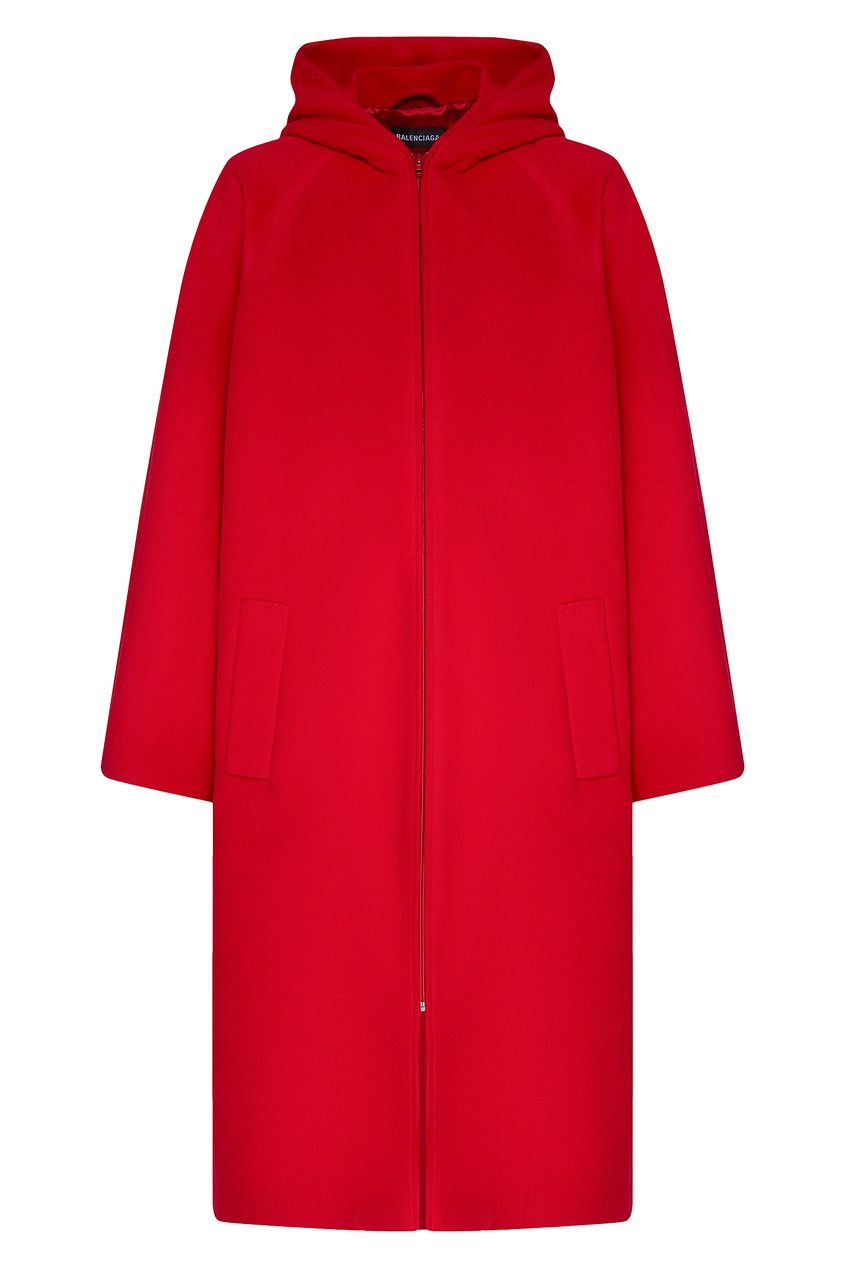 фото Красное пальто с капюшоном Balenciaga man