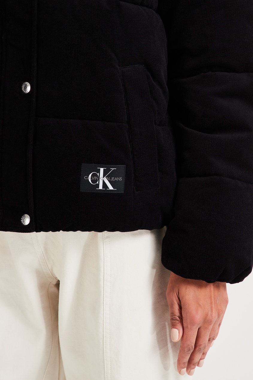 фото Стеганая куртка черного цвета Calvin klein