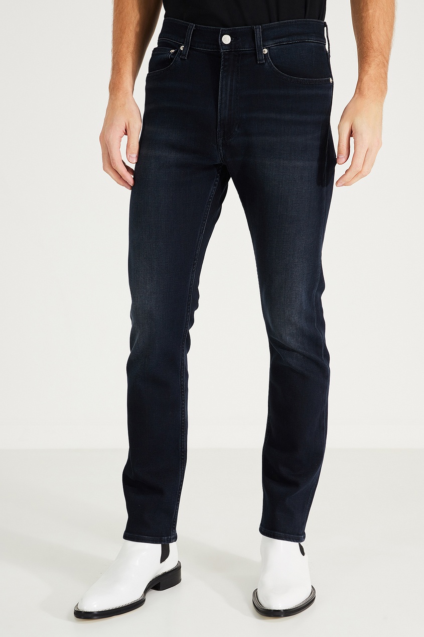 фото Темно-синие джинсы из хлопка Calvin klein