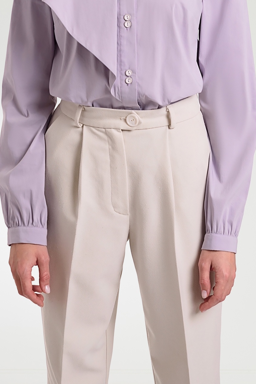 фото Молочно-белые брюки со стрелками ksenia kams