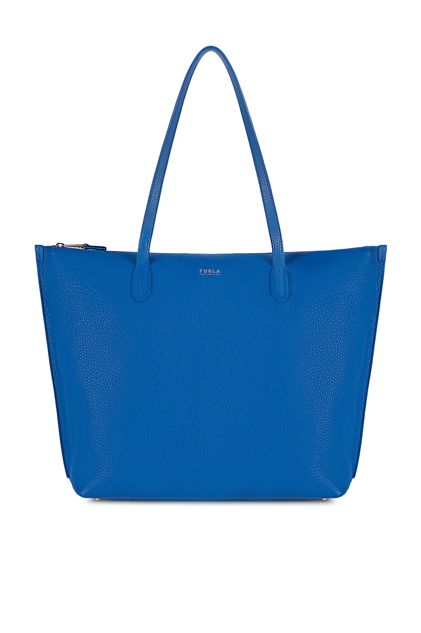 фото Ярко-синяя сумка из кожи luce furla