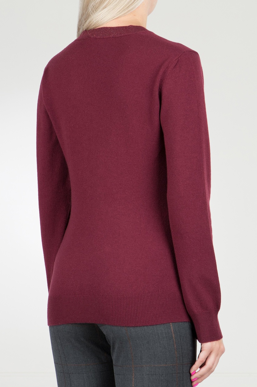 фото Бордовый шерстяной пуловер fabiana filippi