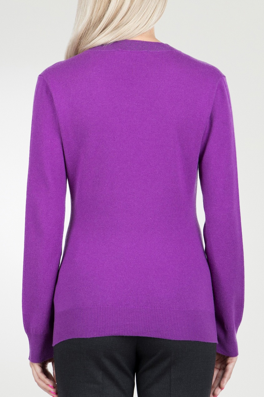 фото Фиолетовый шерстяной пуловер fabiana filippi