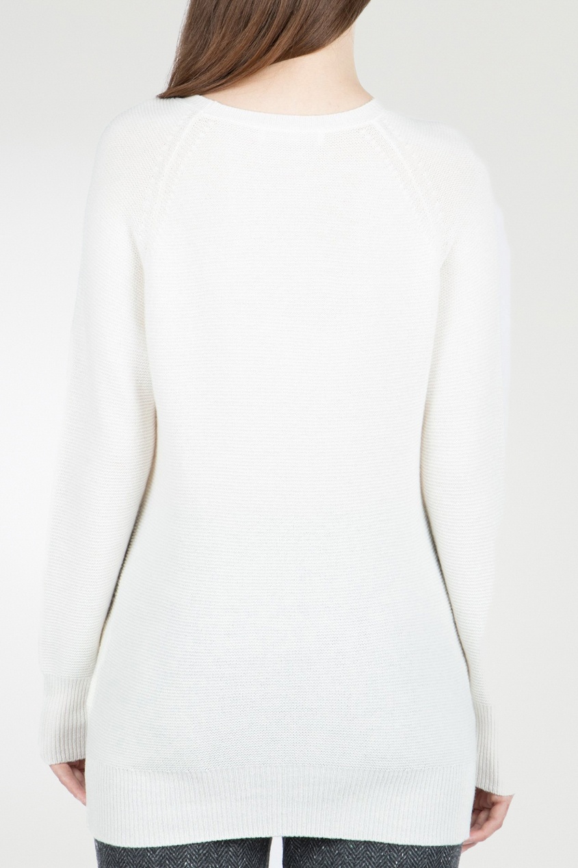фото Белый удлиненный пуловер fabiana filippi