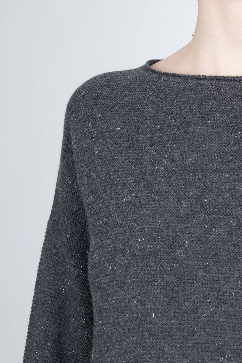 фото Серый пуловер с люрексом fabiana filippi