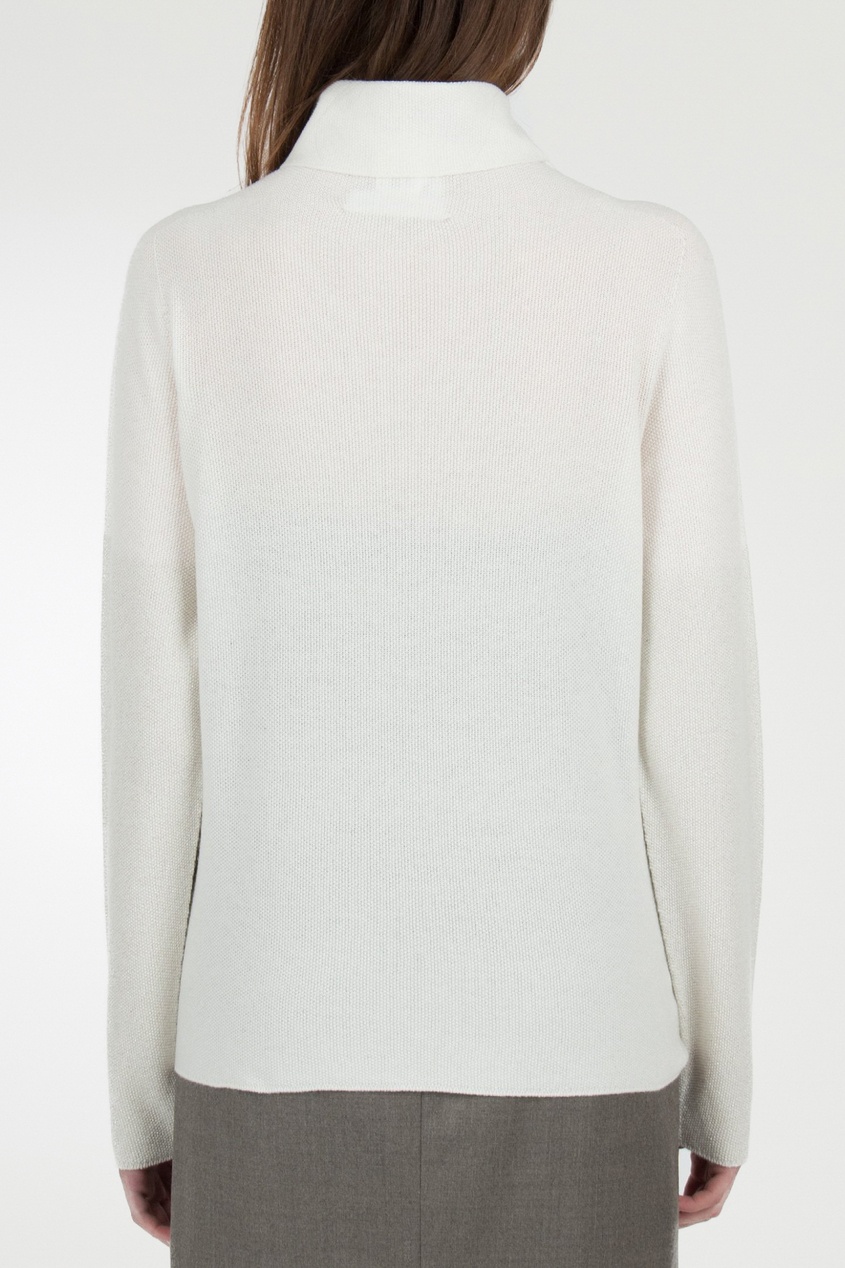 фото Белый пуловер из шерстяного трикотажа fabiana filippi