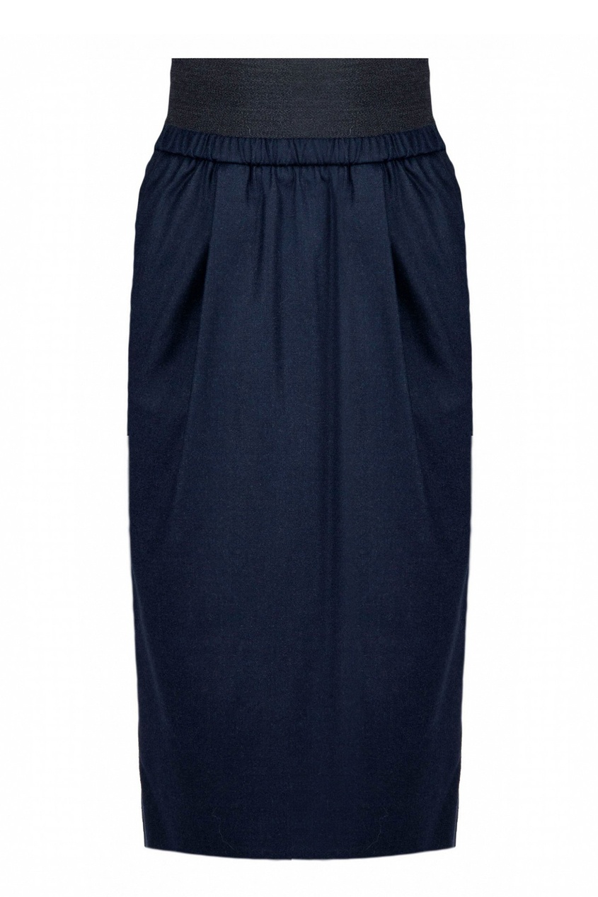фото Синяя шерстяная юбка fabiana filippi