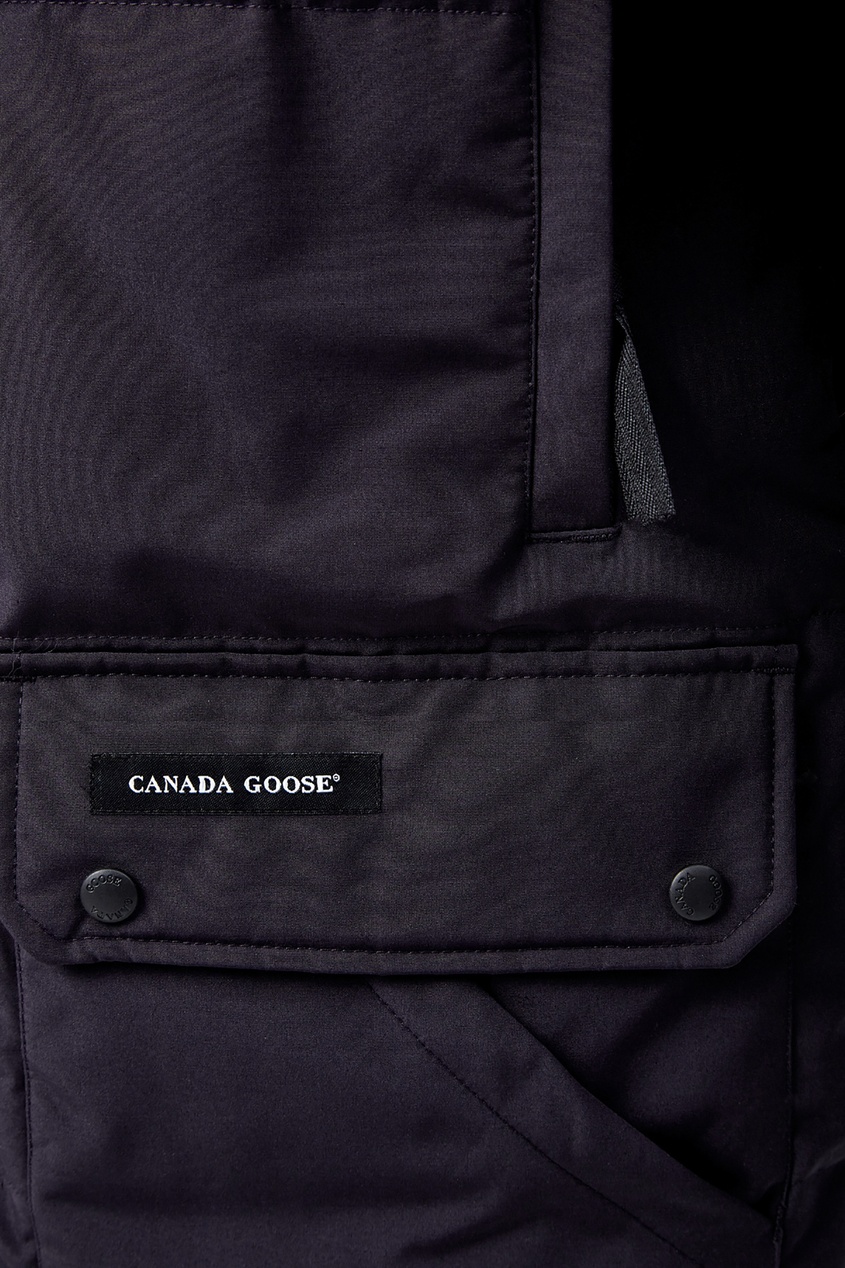 фото Темно-синяя парка с воротником-стойкой и накладным карманами Canada goose