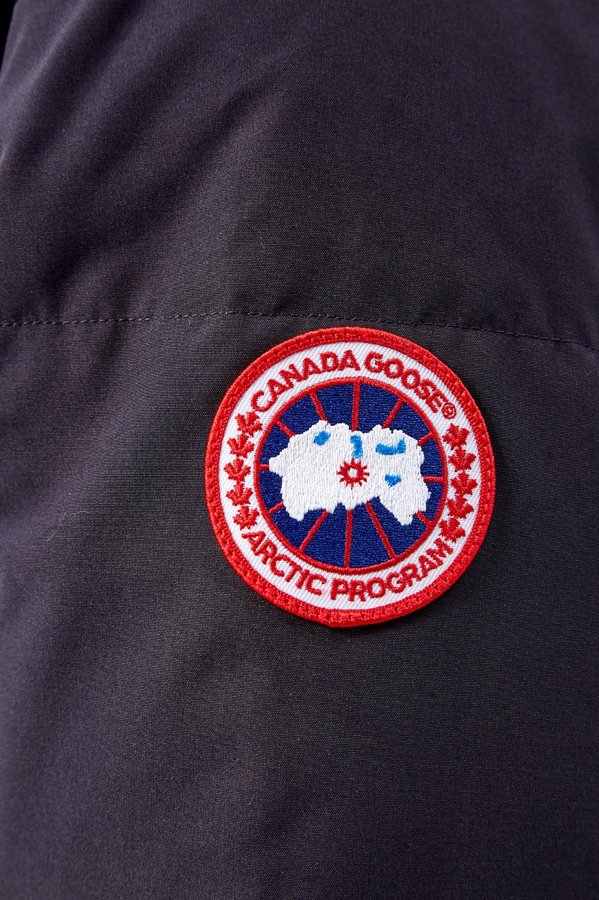 фото Темно-синяя парка с воротником-стойкой и накладным карманами canada goose