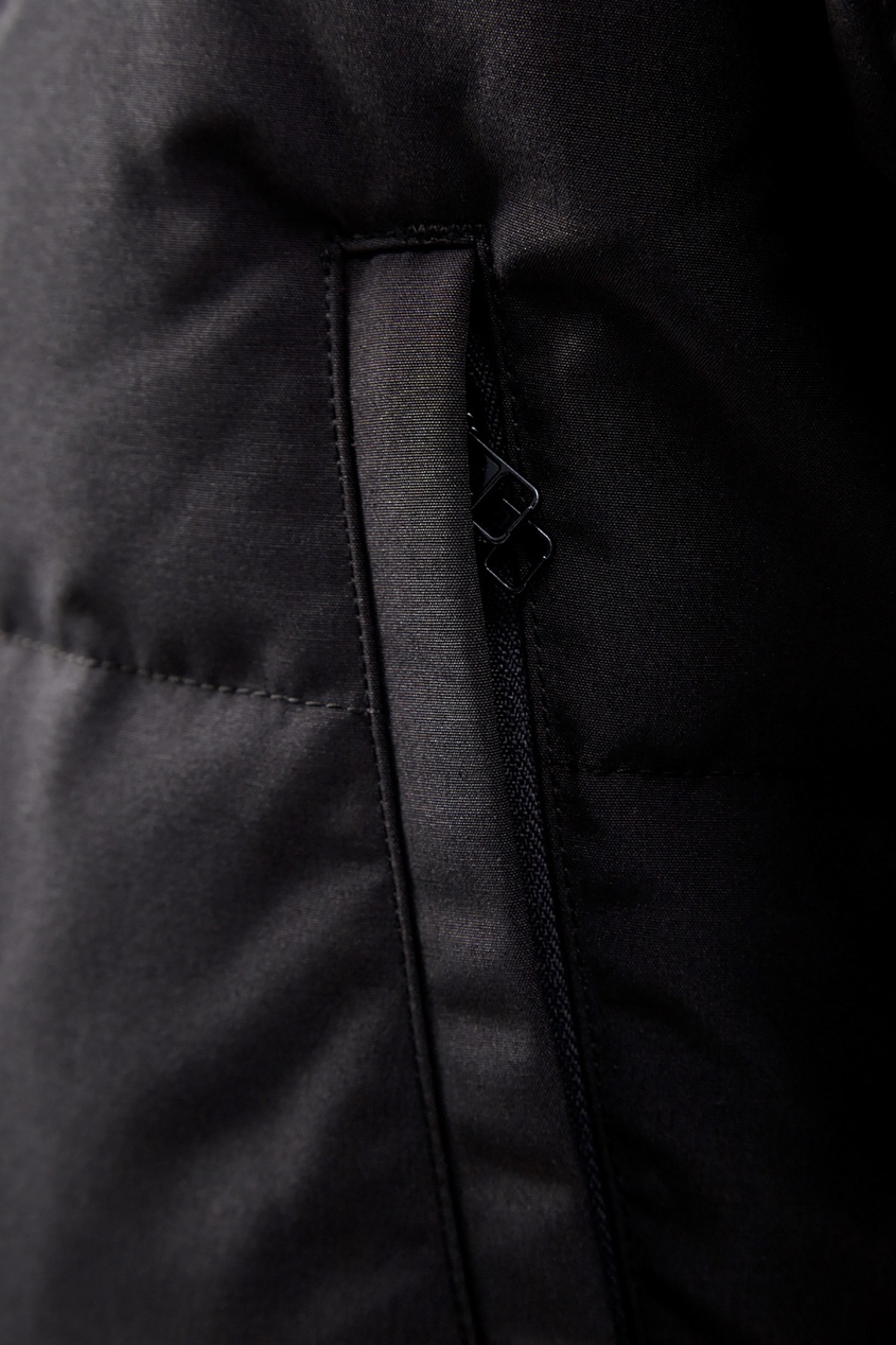 фото Черный пуховик с двойными карманами canada goose