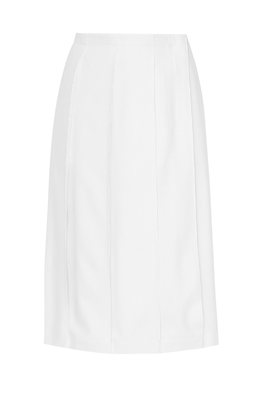 фото Молочно-белая юбка-миди со складками jil sander