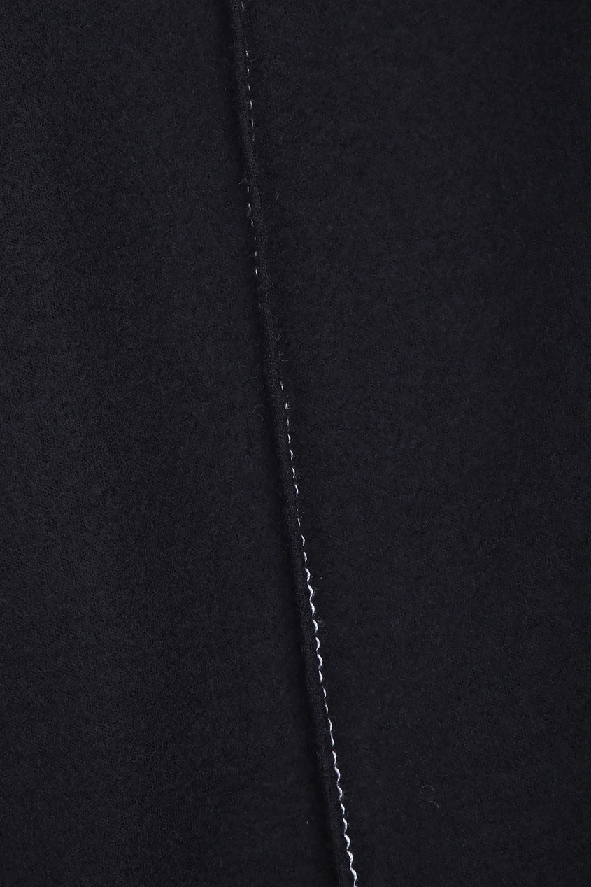 фото Темно-синие укороченные брюки с отделкой Jil sander