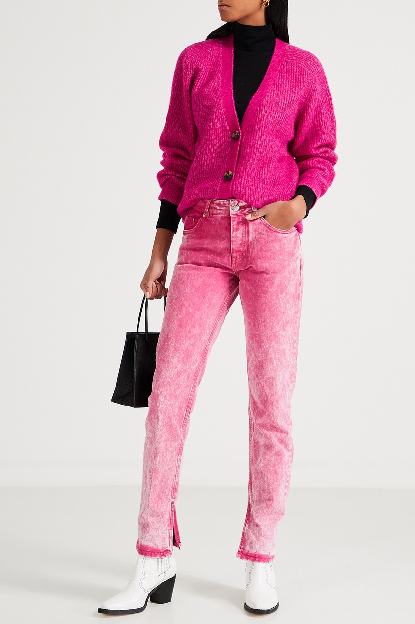фото Ярко-розовые джинсы ganni